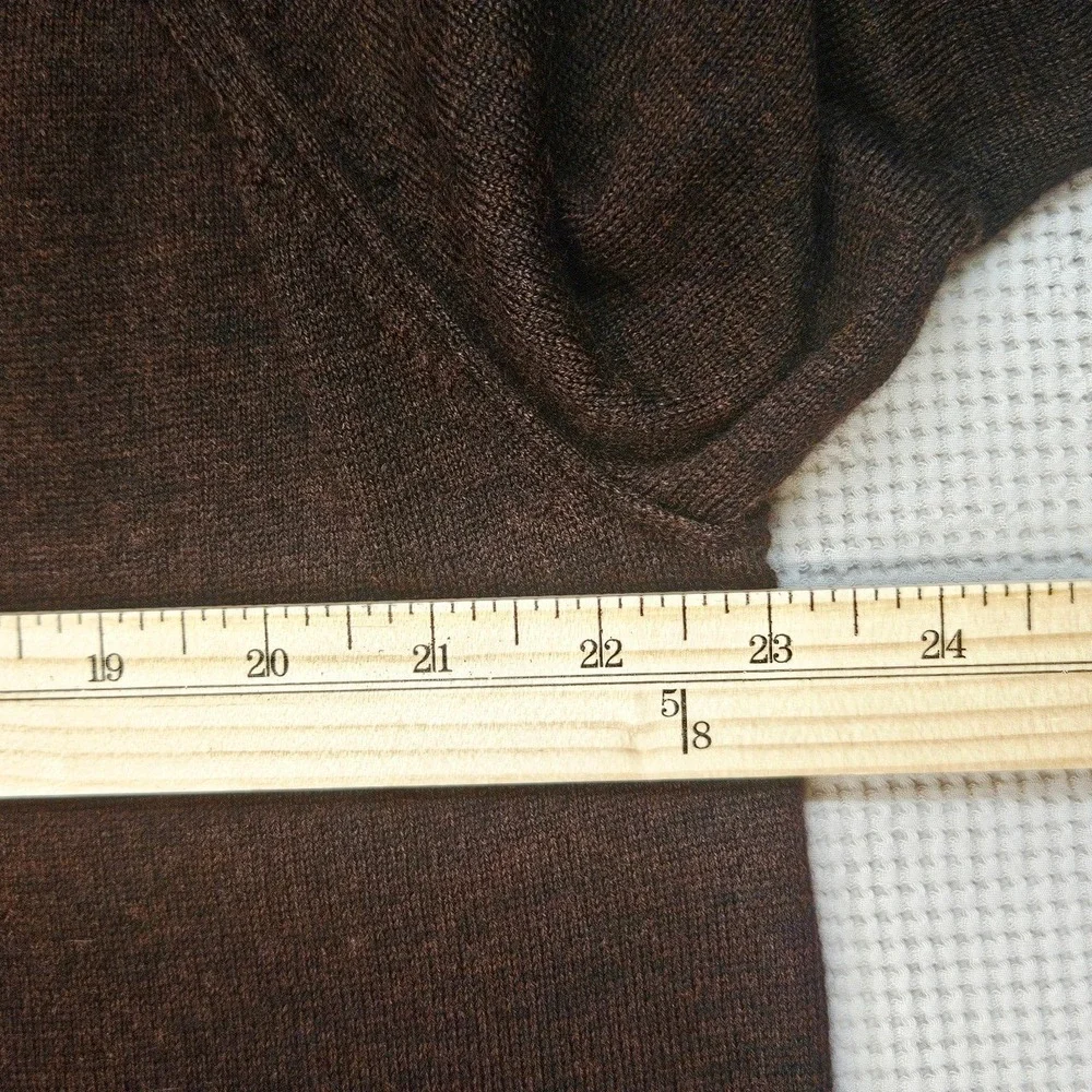 Banana Republic Mens XL Merino Wool‎ Sweater Dark Brown Raglan Crewneck Knit